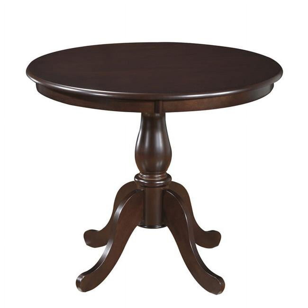 Carolina Chair &amp; Table Fairview Round Pedestal Dining Table, Espresso ... for Carolina Classics Fairview 36&quot; Round Pedestal Dining Table In White