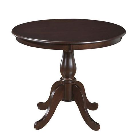 Carolina Chair & Table Fairview Round Pedestal Dining Table, Espresso ... for Carolina Classics Fairview 36" Round Pedestal Dining Table In White