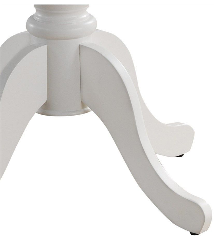 Carolina Classics Fairview 36&quot; Round Wood Pedestal Bar Table In White ... intended for Carolina Classics Fairview 36&quot; Round Pedestal Dining Table In White