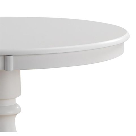 Carolina Classics Fairview 36" Round Wood Pedestal Bar Table In White ... within Carolina Classics Fairview 36" Round Pedestal Dining Table In White