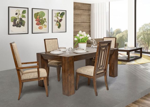 Carrollton Rectangular Dining Table - Rustic Ranch - Transitional ... in How the Carrollton Rectangular Dining Table Anchors Your Rustic Space
