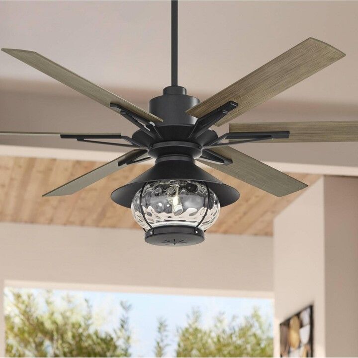 Casa Vieja 60&quot; Expedition Modern Outdoor Ceiling Fan With Led Light ... with Modern Outdoor Ceiling Fan With Sensor Control