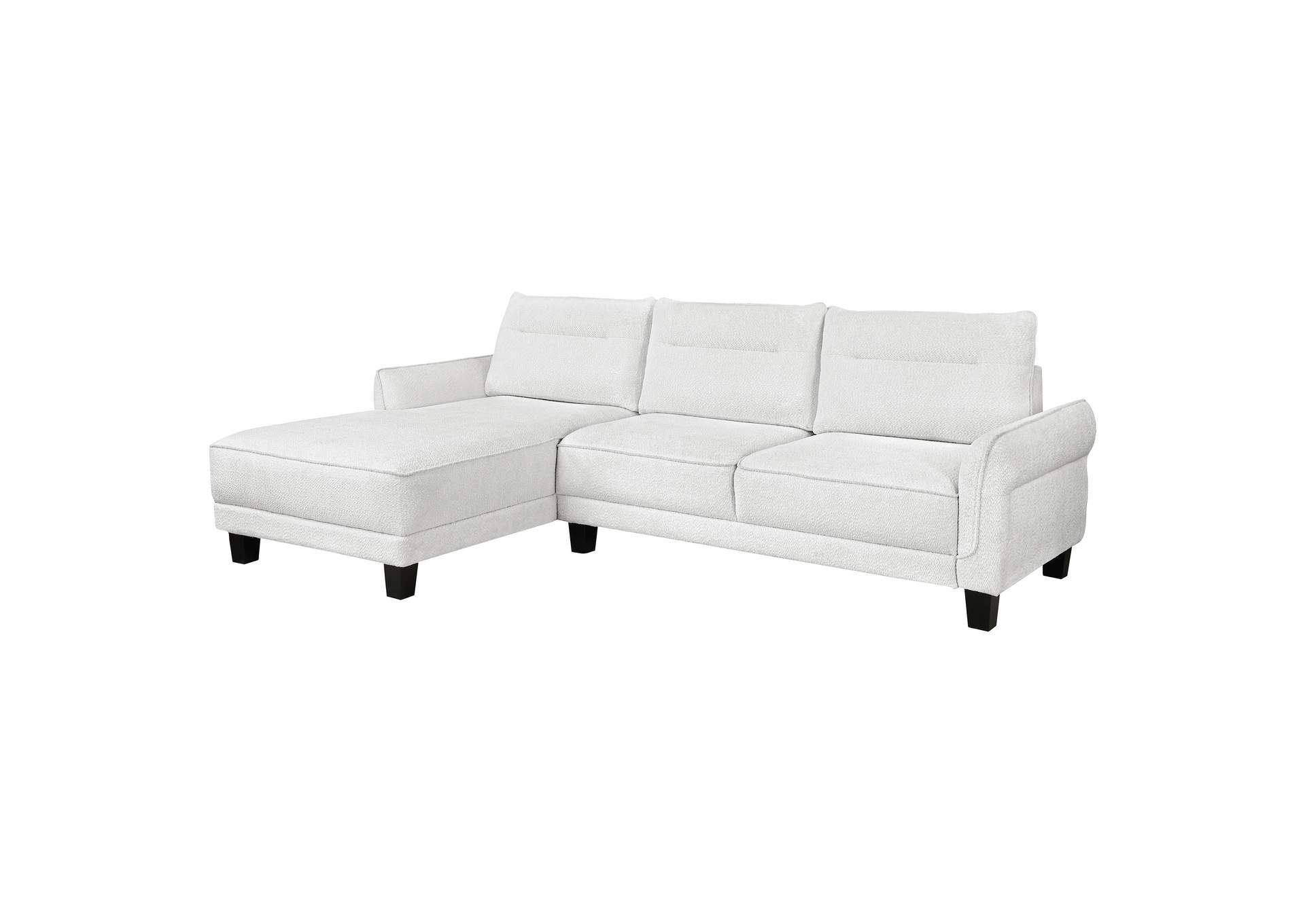 Caspian Upholstered Curved Arm Chaise Sectional Sofa White with regard to Unpacking the Design Nuances of Your White Curved Arm Sofa