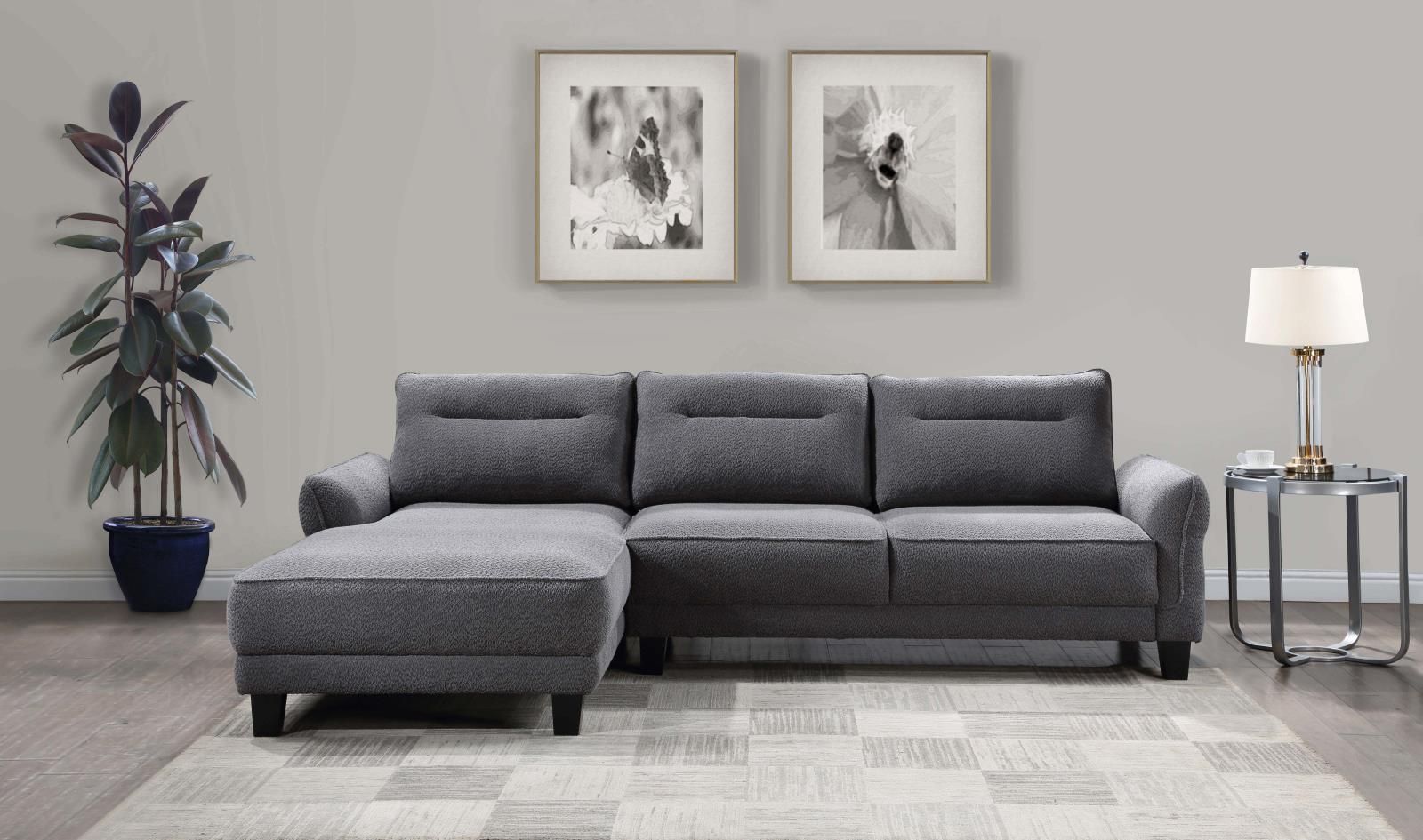 Caspian Upholstered Curved Arms Sectional Sofa Grey By Coaster | 1Stopbedrooms inside Unpacking the Design Nuances of Your White Curved Arm Sofa
