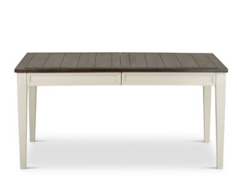 Cayla 64-80 Inch Table W/16" Leaf - Dark Oak& White - Steve Silver Company with Steve Silver Cayla Counter Table In Dark Oak & White