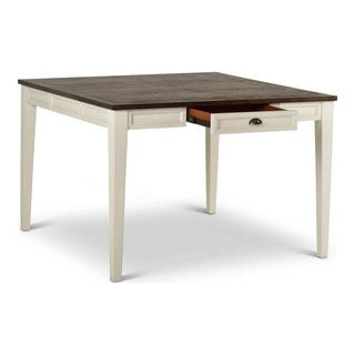 Cayla Counter Table Dark Oak/White - Transitional - Indoor Pub And ... inside How The Steve Silver Cayla Counter Table Transforms Kitchen Spaces