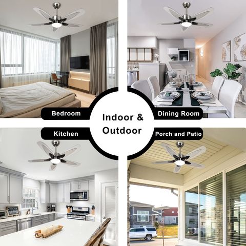 Ceiling Fan With Led Light And Remote, 42 Inch Modern Outdoor Ceiling ... for Modern Outdoor Ceiling Fan With Led Panel