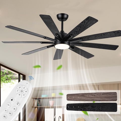 Ceiling Fan With Lights, Outdoor Ceiling Fan With Remote, 62-Inch Black ... intended for Understanding the Evolution of Matte Black Outdoor Fan Design Trends