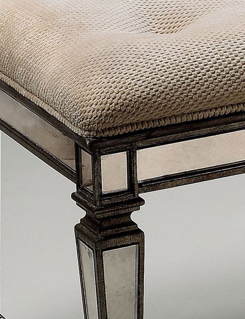 Celeste Mirrored Vanity Seat - Transitional - Vanity Stools And Benches ... with regard to Celeste Mirrored Bench - Silver