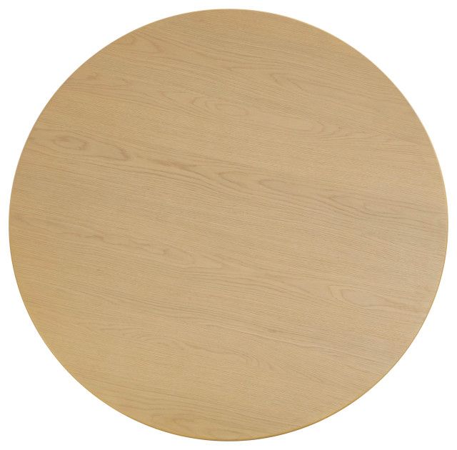 Chelsea Oak Wood Round Dining Table - Contemporary - Dining Tables - By ... inside The Craftsmanship Behind the Chelsea Oak Wood Round Dining Table in Black Explained