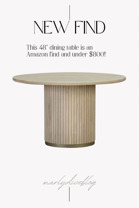 Chelsea Oak Wood Round Dining Table Curated On Ltk | Round Wood Dining ... intended for Chelsea Oak Wood Round Dining Table, Black