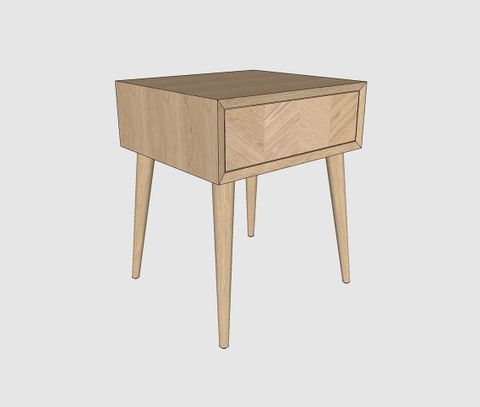 Chevron Oak Side Table – Sketchup Hub with regard to Wooden Chevron Side Tables (2)