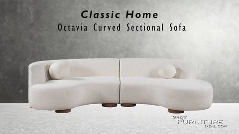 Classic Home - Octavia Curved Sectional Sofa In Ivory - Youtube throughout Making the Most of Your Octavia Sectional in a Light Color Palette