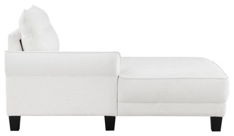 Coaster Caspian Modern Fabric Upholstered Curved Arms Sectional Sofa In White - Transitional ... inside Coaster Caspian Modern Fabric Upholstered Curved Arms Sectional Sofa In White