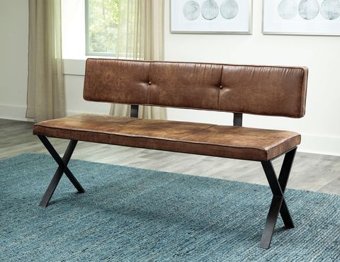 Coaster Sherman Ii Table + Chairs 190911-190911 | Comfyco | Möbel, Design, Wohnen pertaining to Rumble Upholstered Bench, Tan, 72" W X 22" D X 16.5" H, Vegan Leather