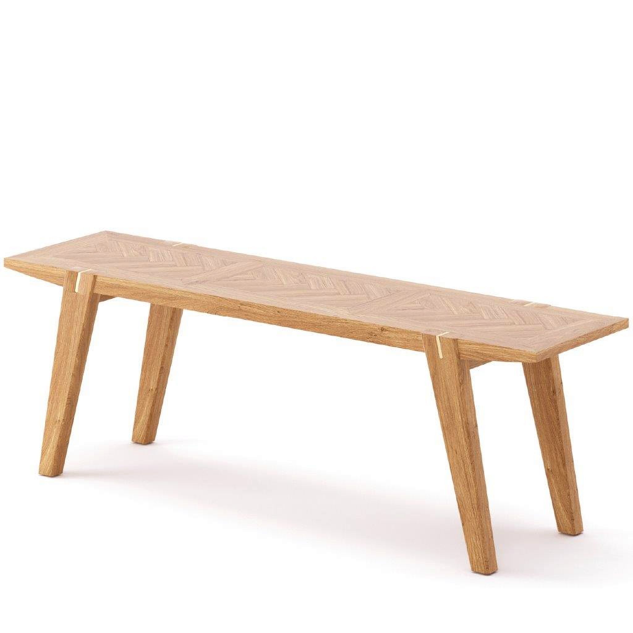 Colton Light Brown Small Dining Bench By Lh Imports | 1Stopbedrooms in Colton Solid Oak 71&quot; Dining Table Without Brass, Light Brown