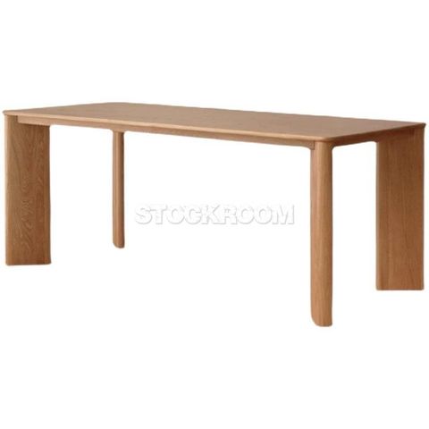 Colton Solid Wood Table with regard to Colton Solid Oak 71" Dining Table Without Brass, Light Brown