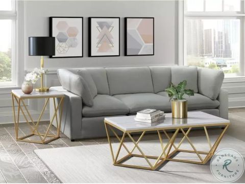 Conner White Marbe And Gold Occasional Table Set | Homegallerystores ... with regard to Elevate Your Living Space The Conner Coffee and End Table Set Explained