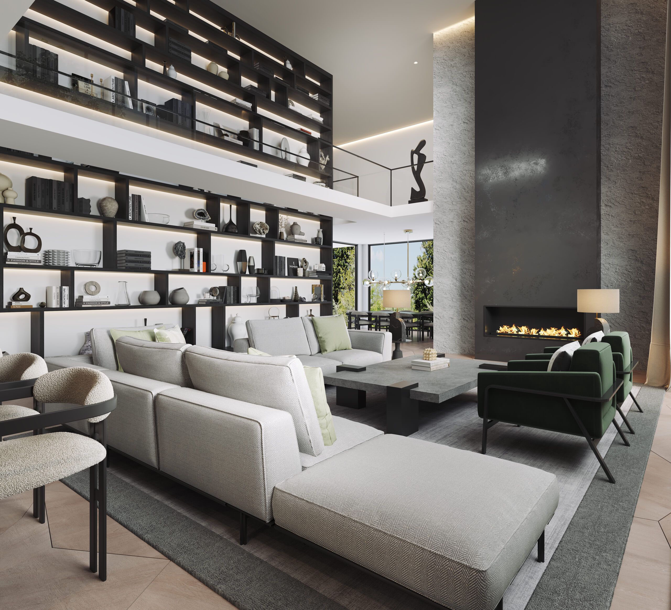 Contemporary Minimal - Primrose Hill London - Lli Design for Elevate Your Living Room with a Stylish Gray and Beige Coffee Table Set