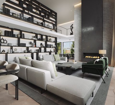 Contemporary Minimal - Primrose Hill London - Lli Design for Elevate Your Living Room with a Stylish Gray and Beige Coffee Table Set