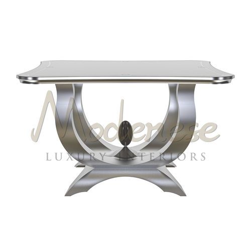 Contemporary Side Table - Serene - Modenese Contemporary Furniture ... within Contemporary Side Table, Dotted White Metal Base With Square Glass Top