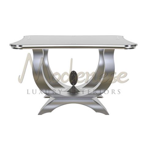 Contemporary Side Table - Serene - Modenese Contemporary Furniture ... within Contemporary Side Table, Dotted White Metal Base With Square Glass Top