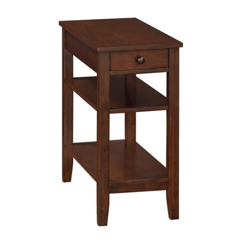 Convenience Concepts American Heritage 11.25 N. W Espresso Rectangular Wood Veneer End Table ... for Why Nesting Tables are a Smart Choice for Small Spaces