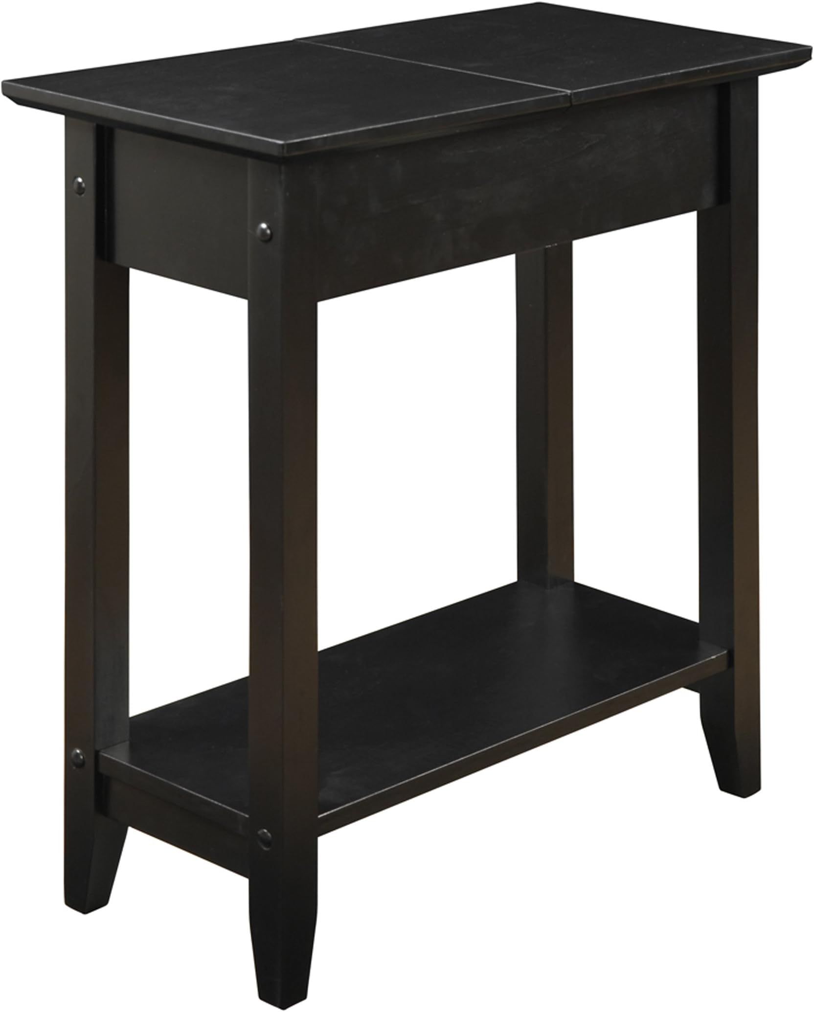 Convenience Concepts American Heritage Flip Top End Table, Espresso : Amazon.com.mx: Hogar Y Cocina intended for Convenience Concepts American Heritage Nesting End Tables In Espresso Wood