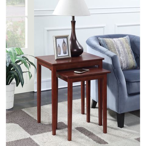 Convenience Concepts American Heritage Nesting End Tables, Mahogany - Walmart.com in Why Nesting Tables are a Smart Choice for Small Spaces