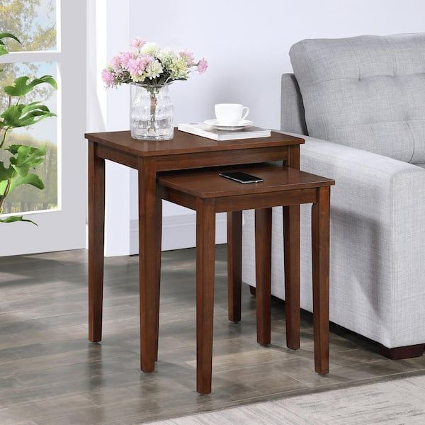 Convenience Concepts American Heritage Nesting Espresso End Tables (2-Piece) 7105076 - The Home ... inside Convenience Concepts American Heritage Nesting End Tables In Espresso Wood