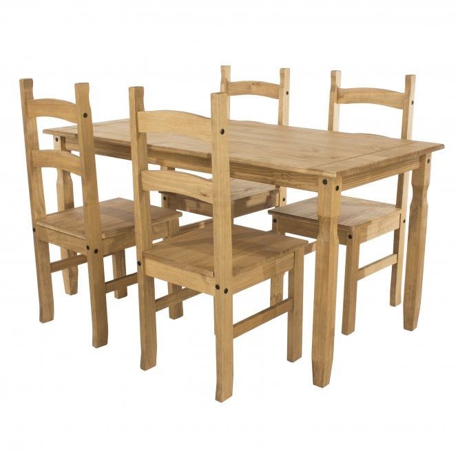 Core Corona Small Rectangular Dining Table &amp; 4 Chairs | Garden Street within Compact Rectangular Dining Table For Urban Homes