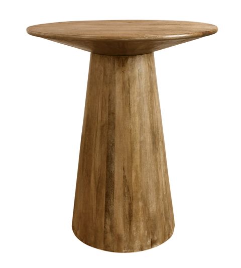 Corrigan Studio® Jaden Round Counter Table In Mid-Century Distressed Natural Finish On Solid ... inside Why the Jaden Round Dining Table is a Classic Choice for Modern Homes