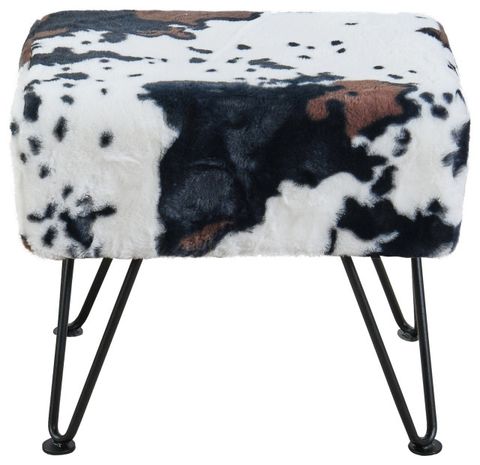 Cows Flowers Rectangle Ottoman, 19X13X17 - Midcentury - Footstools And ... with regard to Bringing Rustic Charm Home Discover Cows Flowers Ottomans