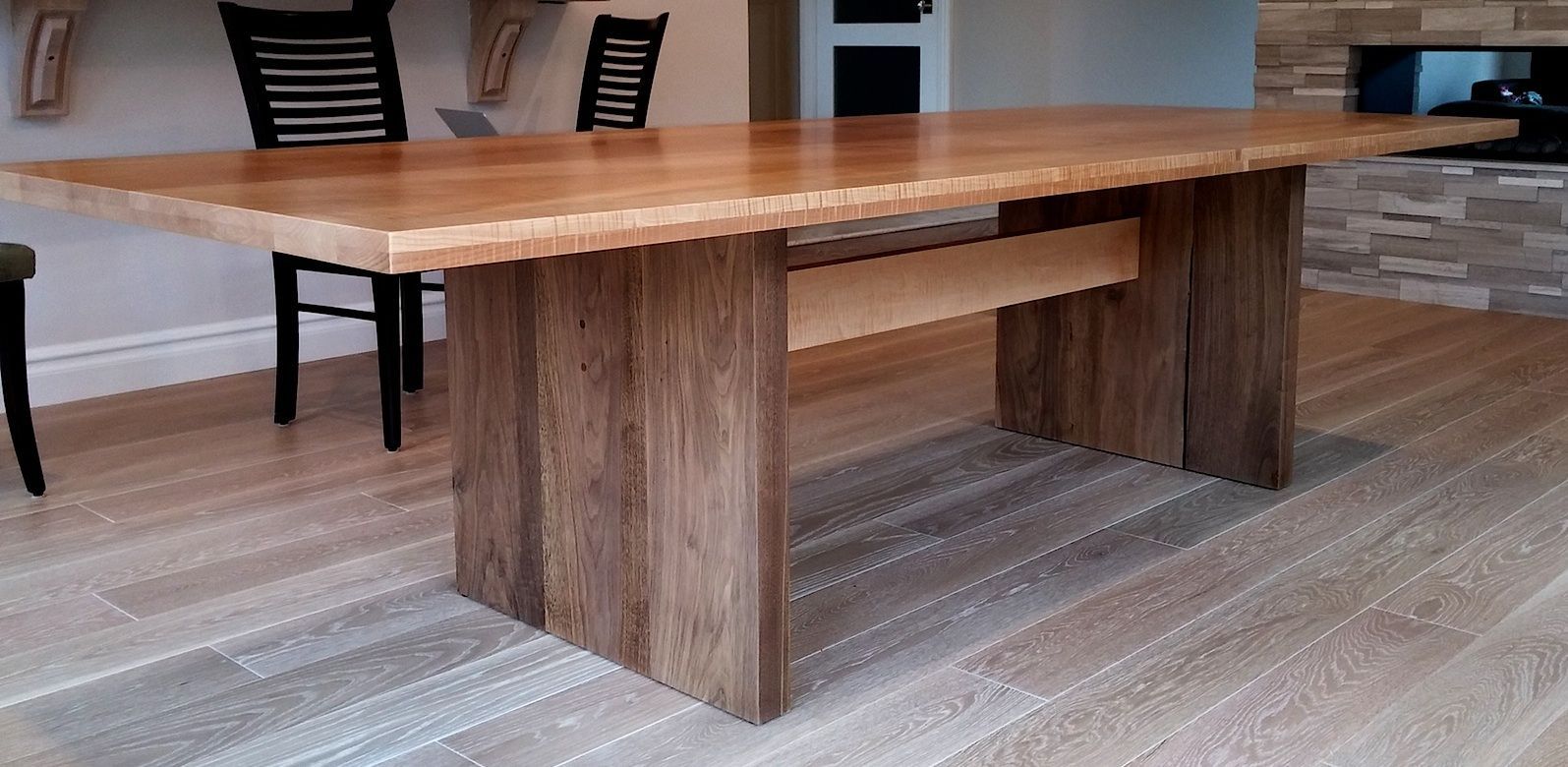 Custom Made Modern Dining Table, Walnut By Aaron Smith Woodworker ... intended for Wood and warmth: The emotional connection between custom tables and family gatherings