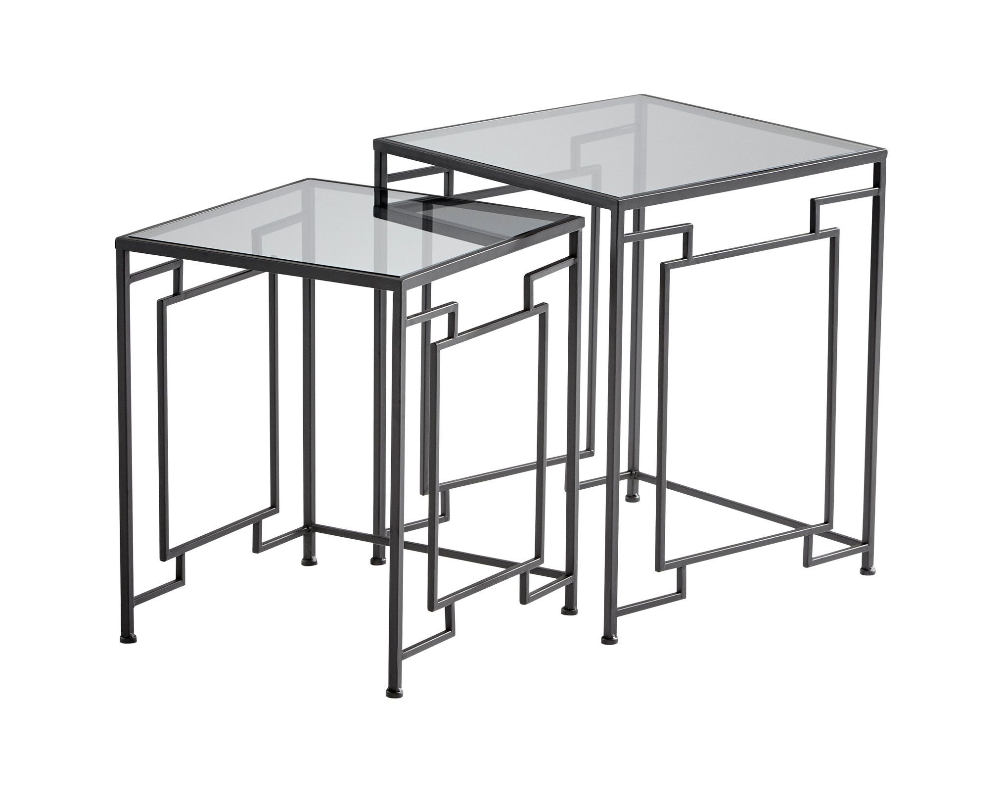 Cyan Design 11042 Square Galleria Tables - Transitional - Coffee Table ... regarding Square Galleria Tables, Noir, Iron, Glass, 18&quot;W (11042 Mgr38)