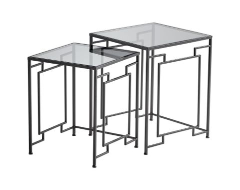Cyan Design 11042 Square Galleria Tables - Transitional - Coffee Table ... regarding Square Galleria Tables, Noir, Iron, Glass, 18"W (11042 Mgr38)