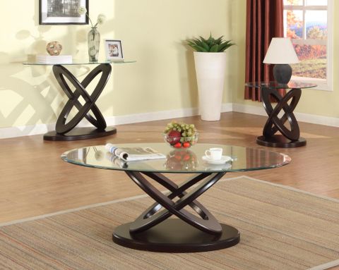 Cyclone 3 Piece Table Set Glass Top Coffee And 2 End Tables $499.00 ... inside Beyond the Look Practical Versatility of the Coaster Black Glass Tables