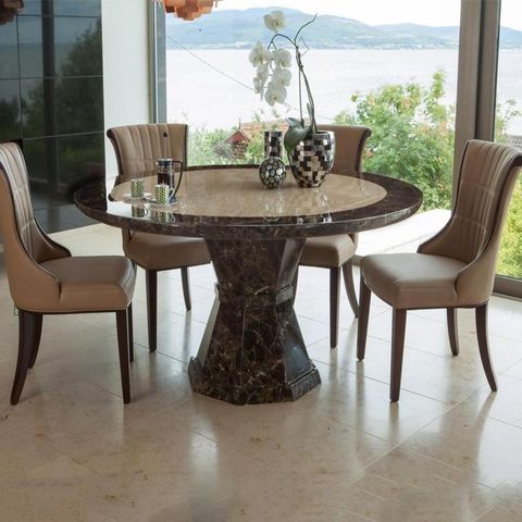 Decorate Your Dining Room With A Round Marble Dining Room Table - Table ... inside Round Marble Dining Table Small Apartment