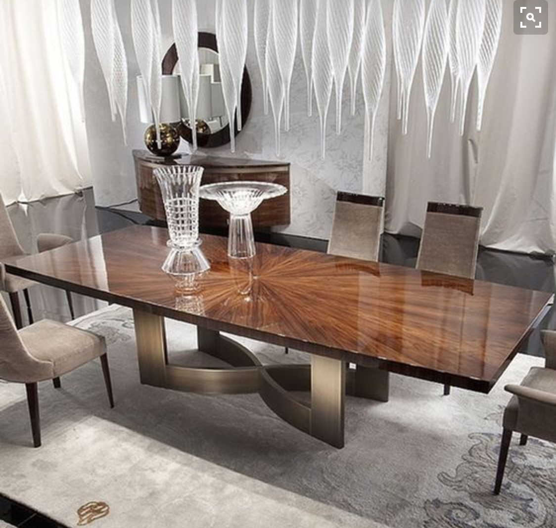 Dining Room: Dining Table Sunburst Detail (Reference) | Dinning Table ... pertaining to Modern Designer Dining Table With Mirror Base