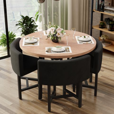 Dining Room Tables And Chairs For Small Spaces At Sheldon Gaylor Blog intended for Round Dining Table For Compact Spaces