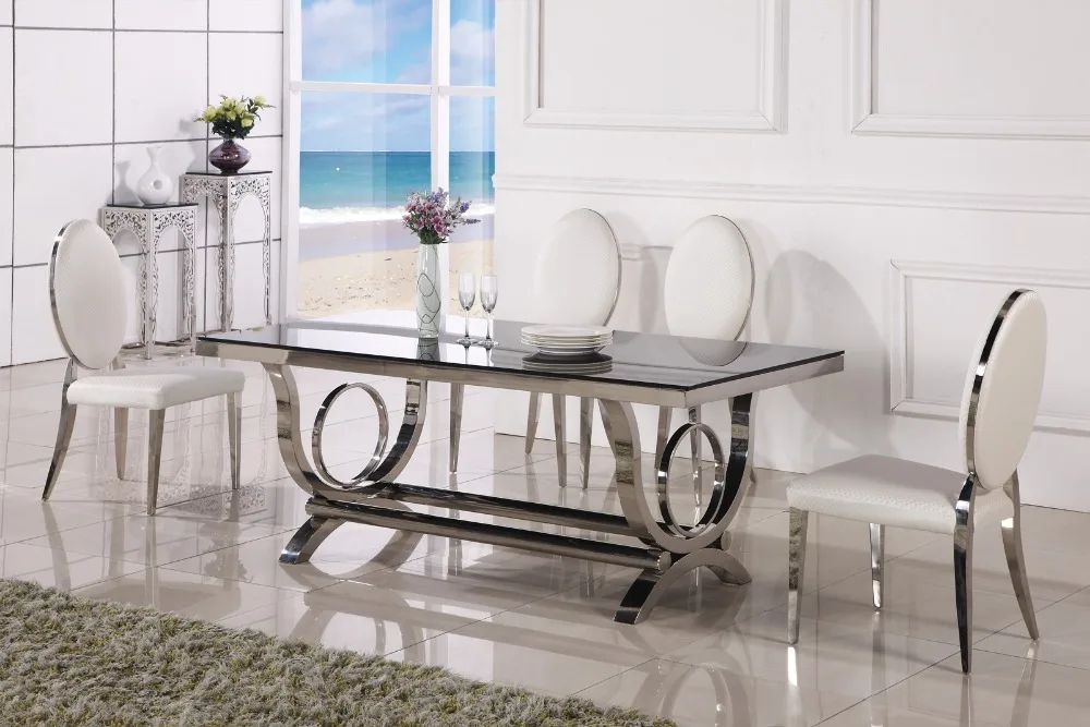 Dining Table Marble And Chair Cheap Modern Dining Tables 6 Chairs-In ... regarding Cheap Modern Dining Table Free Delivery