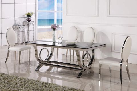 Dining Table Marble And Chair Cheap Modern Dining Tables 6 Chairs-In ... regarding Cheap Modern Dining Table Free Delivery