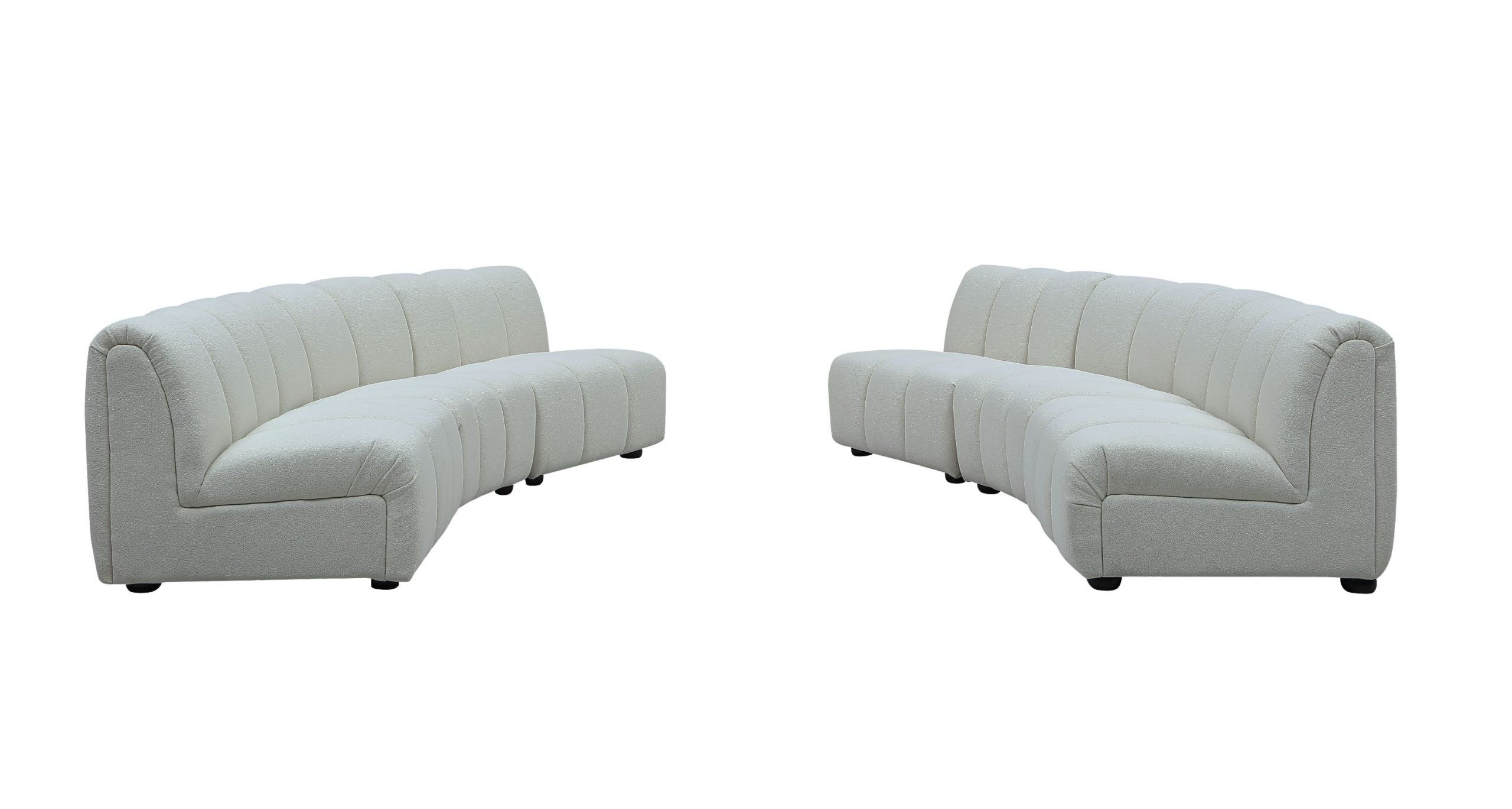 Divani Casa Olandi - Modern White Fabric Curved Sectional Sofa Set ... throughout Divani Casa Weldon Modern Off-White Fabric Curved Sectional