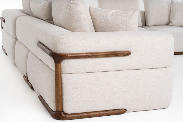 Divani Casa Simone Modern Off-White Fabric Sectional Sofa ... for Exploring the Allure of the Divani Casa Weldon Curved Sectional