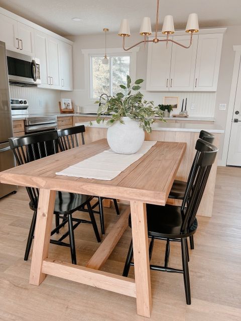 Diy Modern Farmhouse Dining Table For Under $120! - The Beauty Revival regarding Modern Farmhouse Dining Table For Family Home