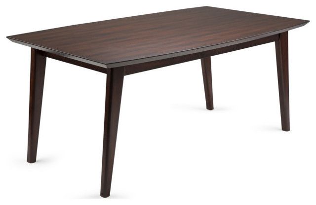 Draper Solid Hardwood &amp; Rubberwood 66 In X 40 In Rectangle Dining Table ... pertaining to Lowry 66 In X 40 In Rectangle Dining Table