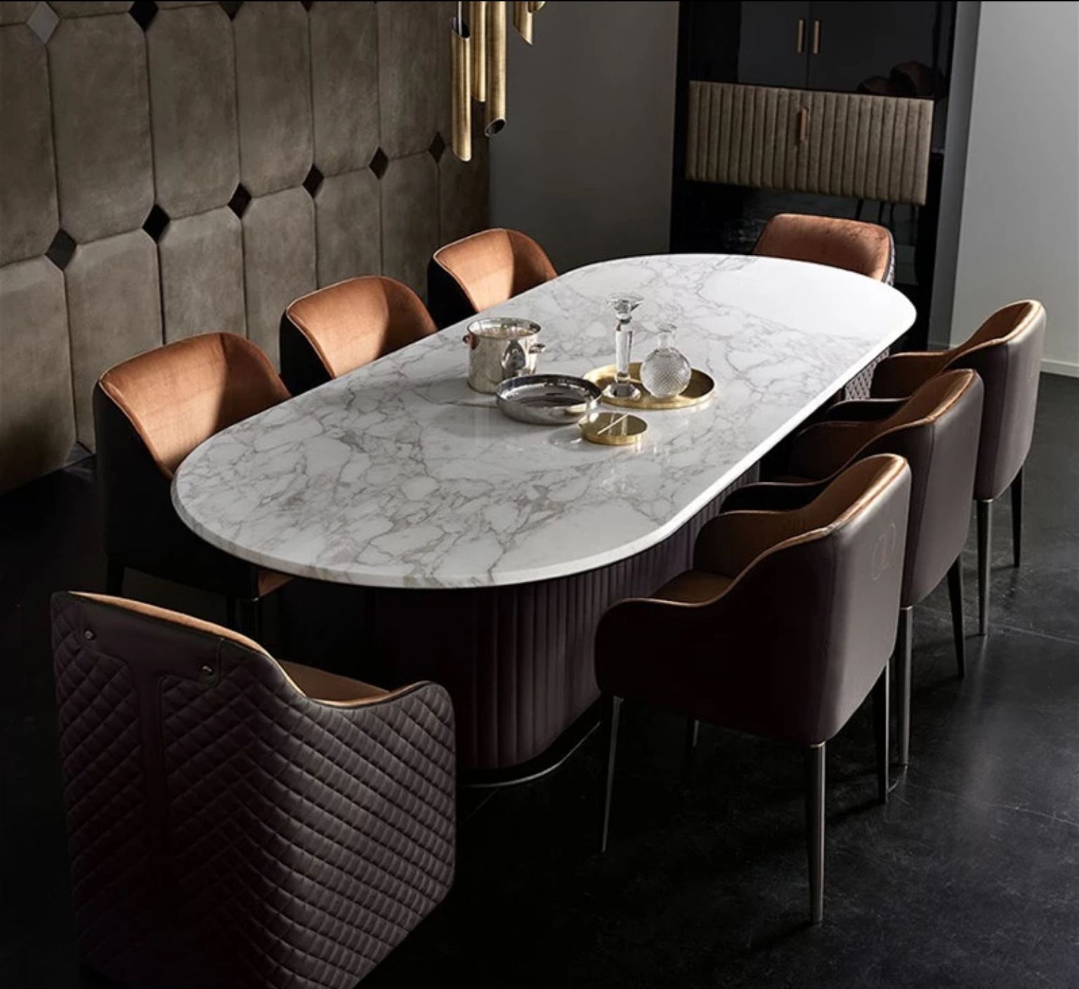 √ Modern Oval Dining Table Set For 6 - Tia Reed regarding Understanding proportions in contemporary dining furniture