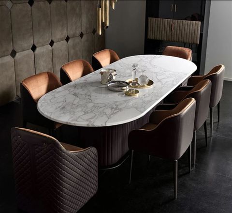 √ Modern Oval Dining Table Set For 6 - Tia Reed regarding Understanding proportions in contemporary dining furniture