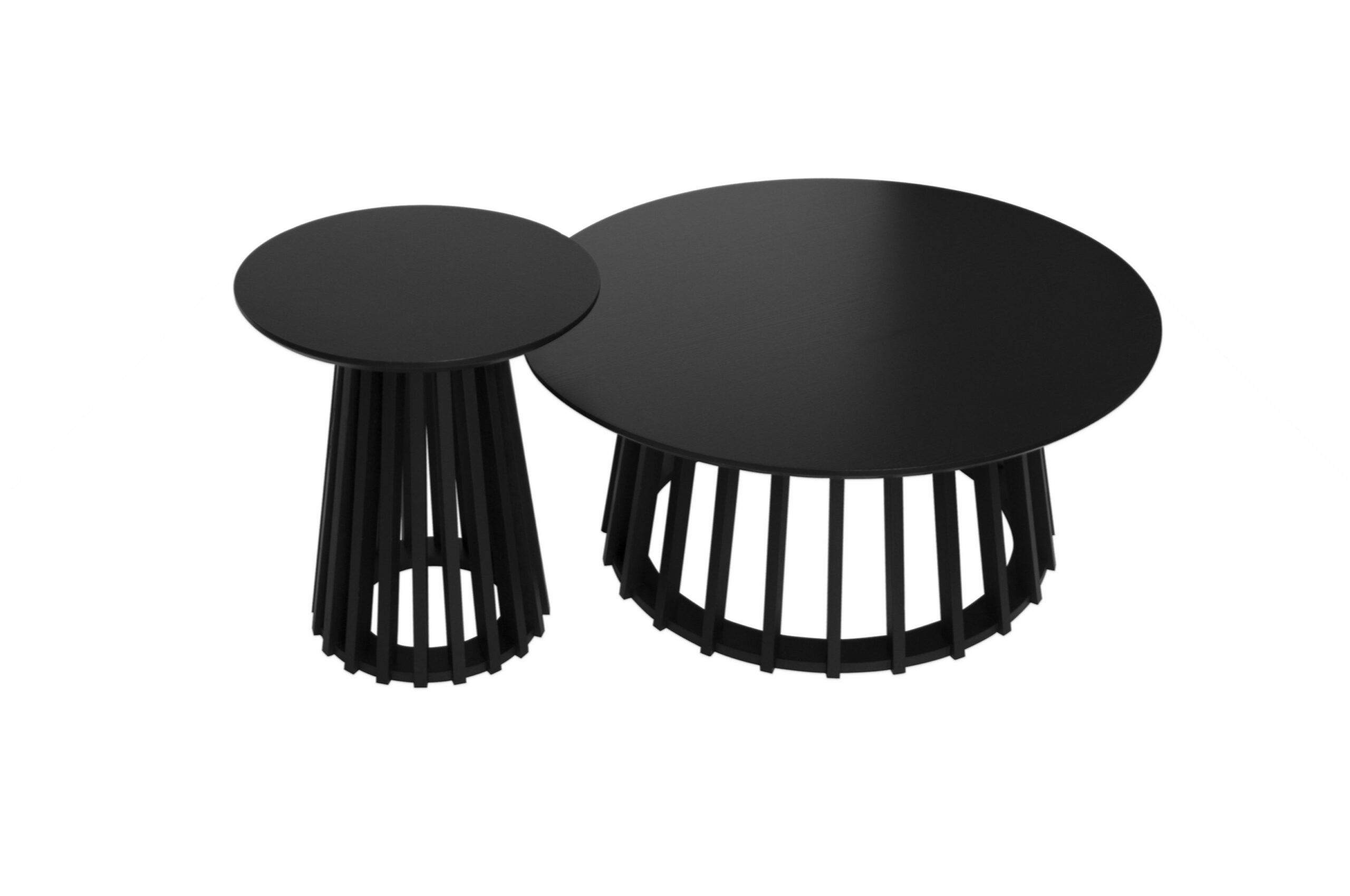 Ebern Designs Nikara Black Coffee Table Set 2 Pcs | Wayfair intended for Unveiling the Koper Coffee Table Set in Black Mastering Style and Functionality