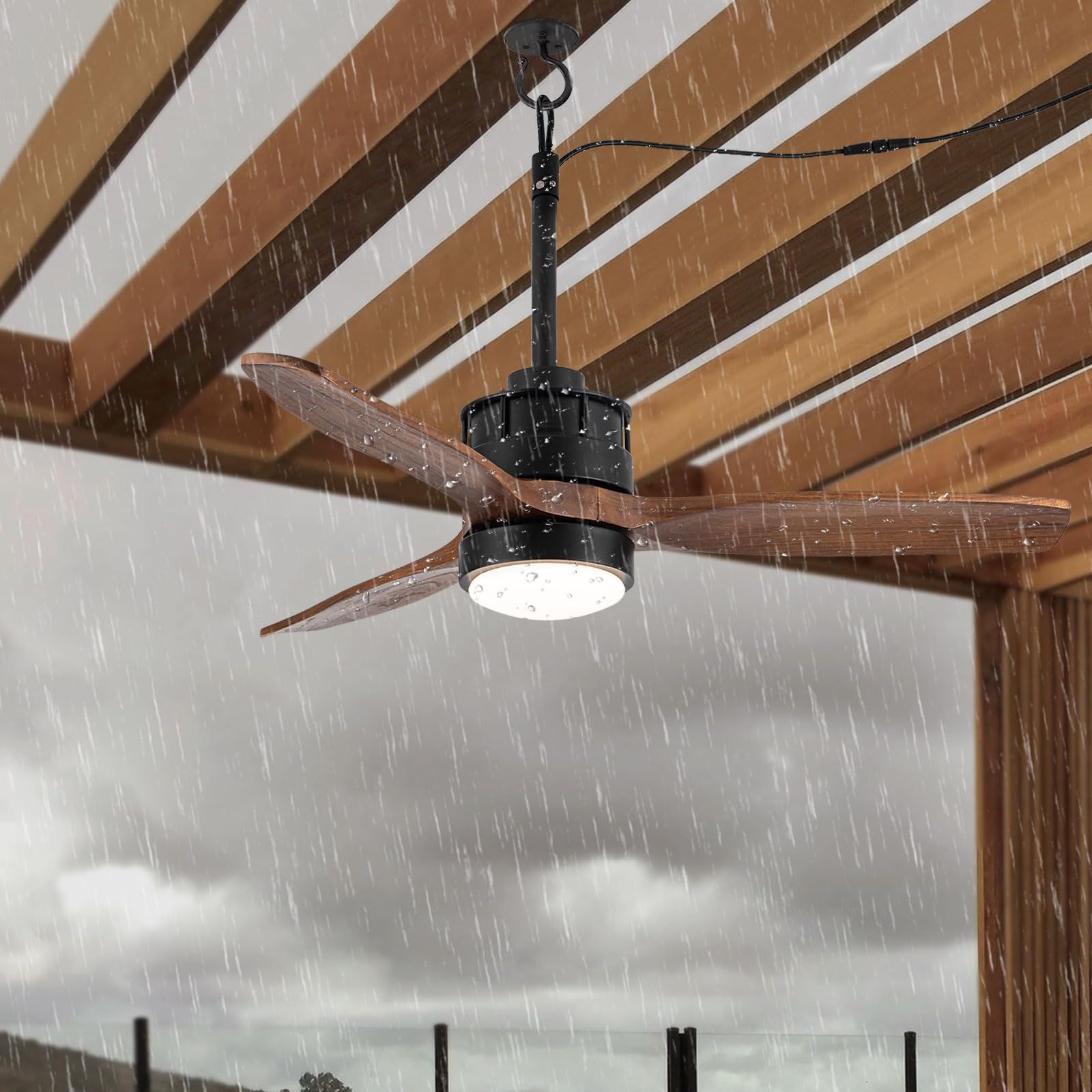 Ekiznsn 42“ Wet Rated Gazebo Ceiling Fans Outdoor Hanging For Patios ... intended for How to Select Outdoor Fans That Survive High Humidity